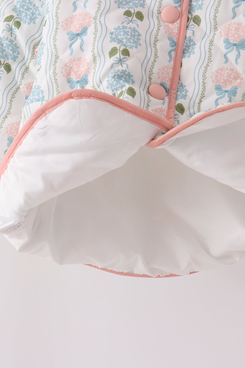 Blue hydrangea ruffle jacket
