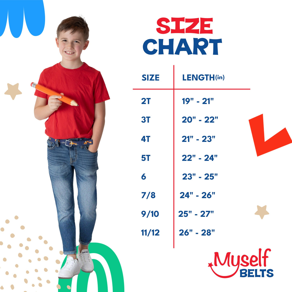 Helicopter Toddler/Boys Belt - Easy Fasten - Buckle Included