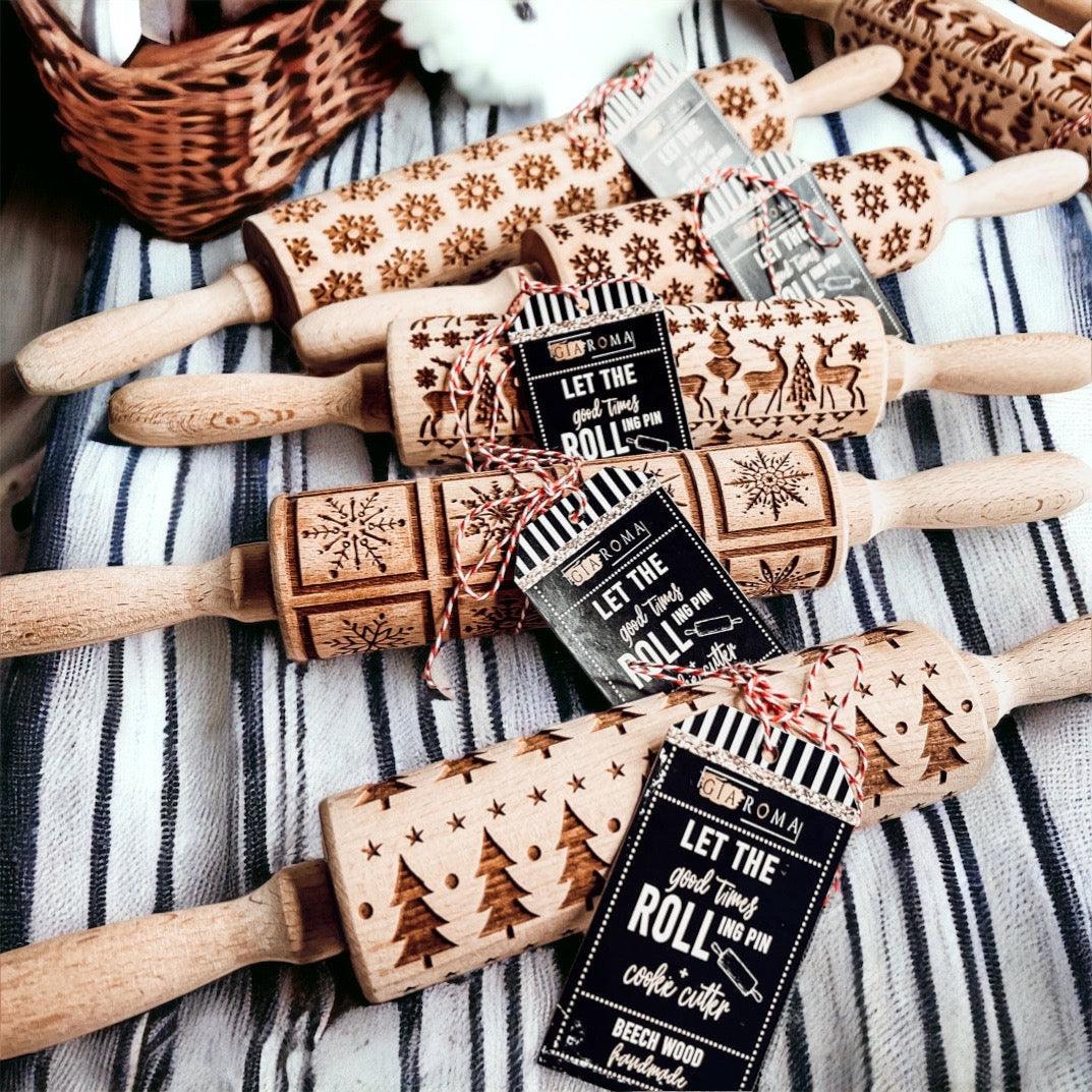 Embossed Christmas Rolling Pin | 10 Designs