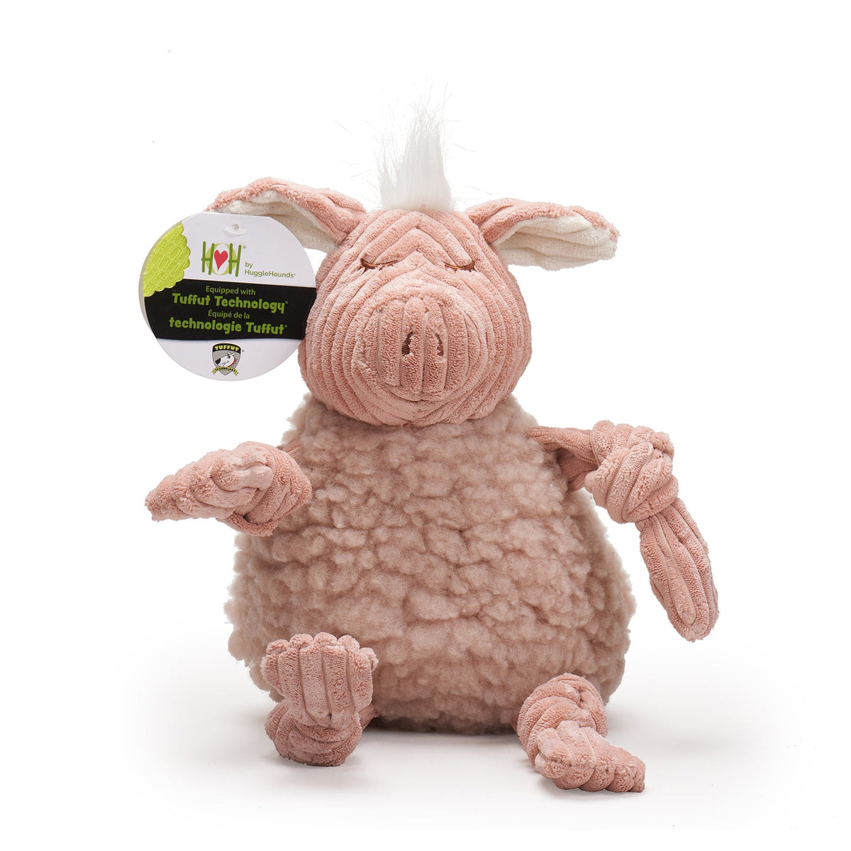 Penelope Pig FlufferKnottie™ Plush Dog Toy | HuggleHounds