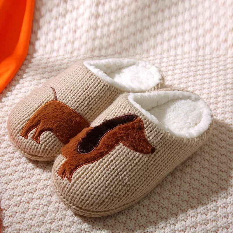 Women's Cartoon Animal Indoor Slippers — Cozy Non-Slip House Shoes