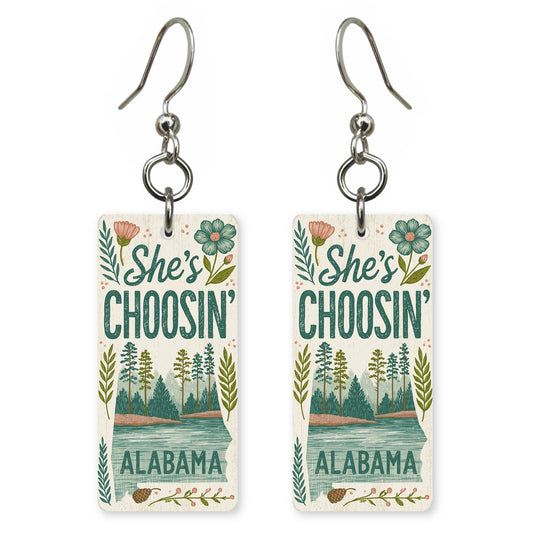 She's Choosin' Alabama Earrings