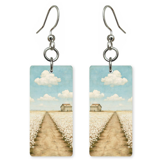 Mississippi Cotton Field Earrings