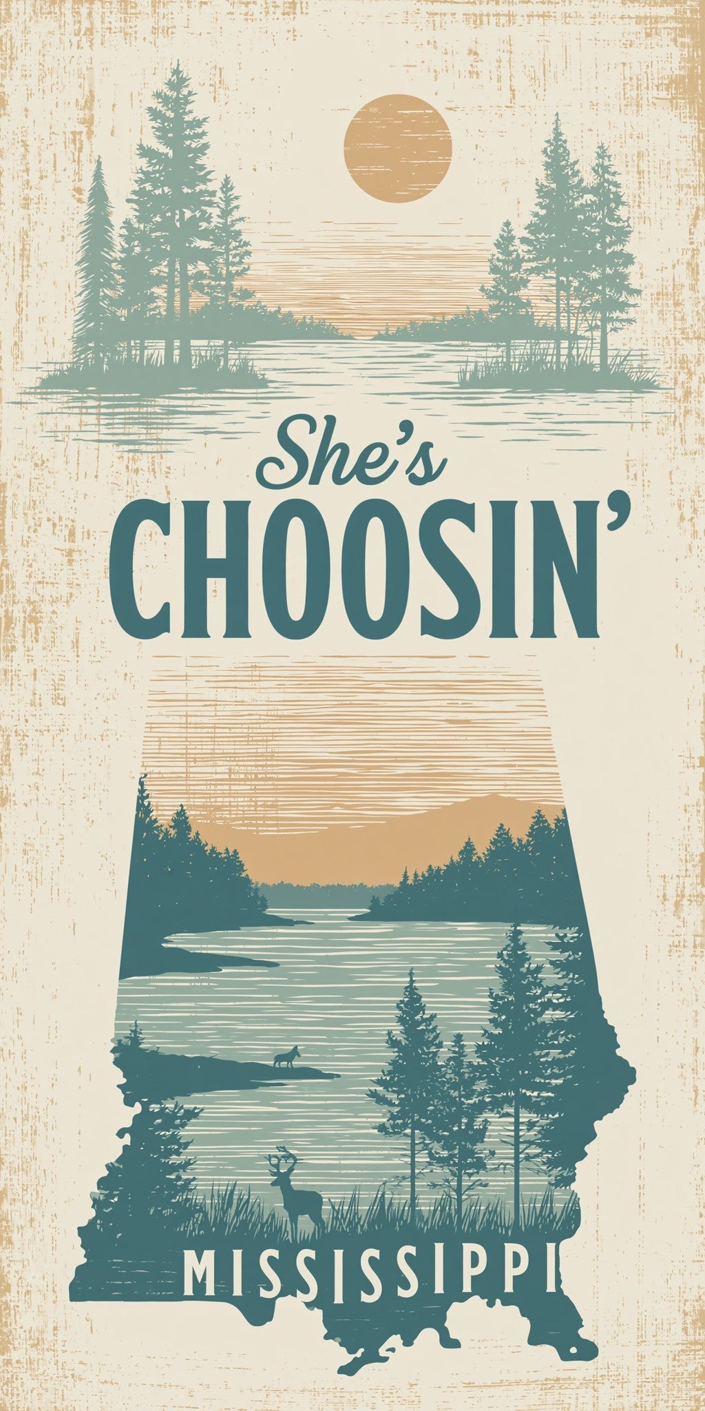 She's Choosing Mississippi Earrings | River Sunset | SC24E