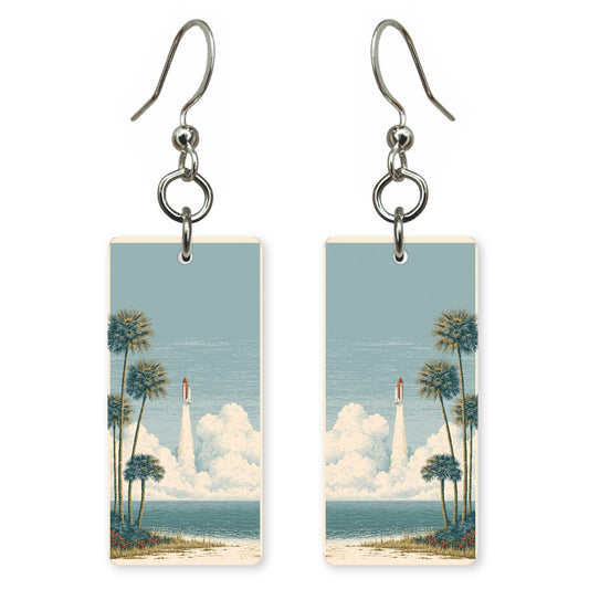 Cape Canaveral Launch Earrings