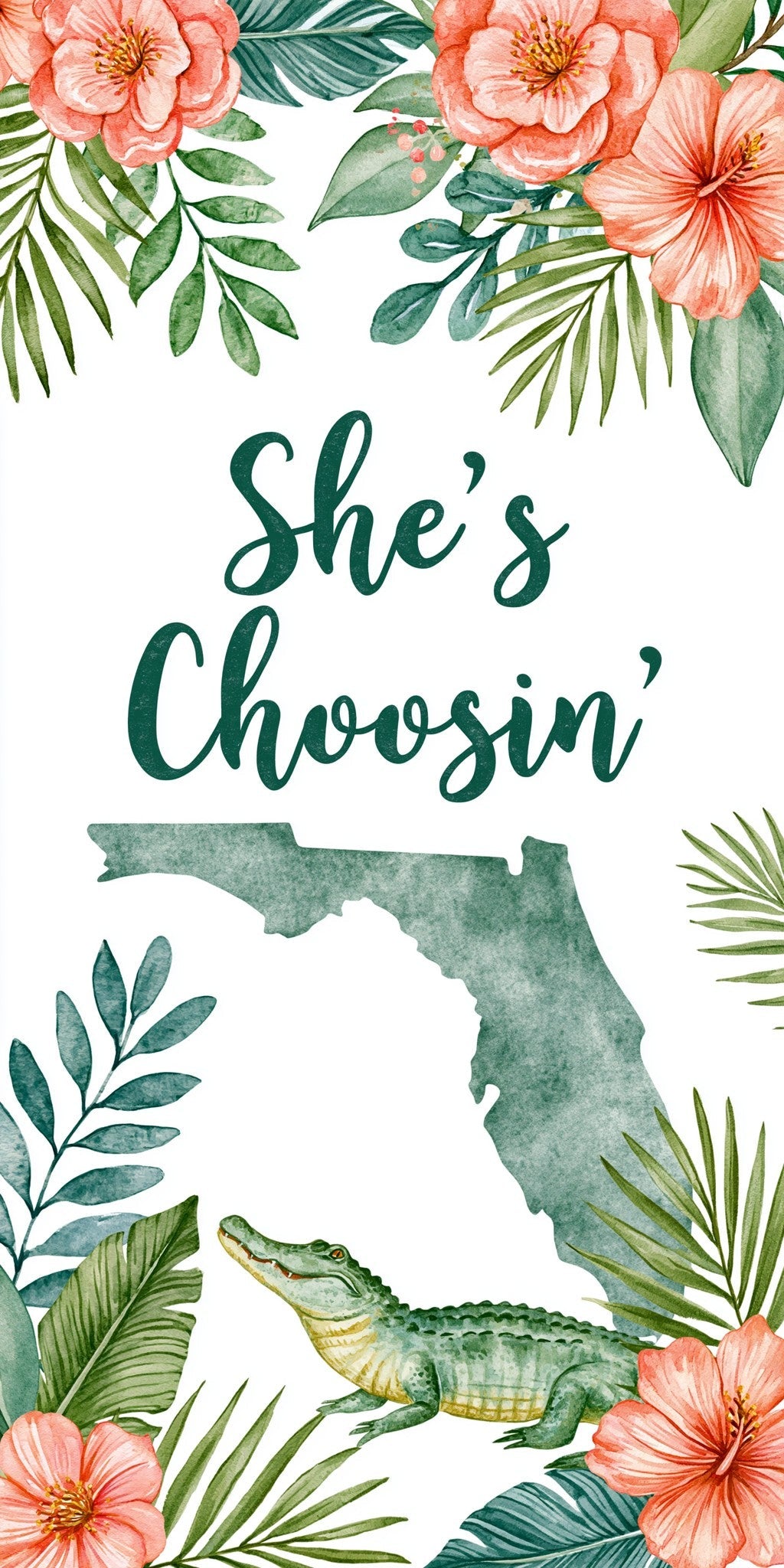 She's Choosing Florida Earrings | Tropical Frame Gator | SC9I