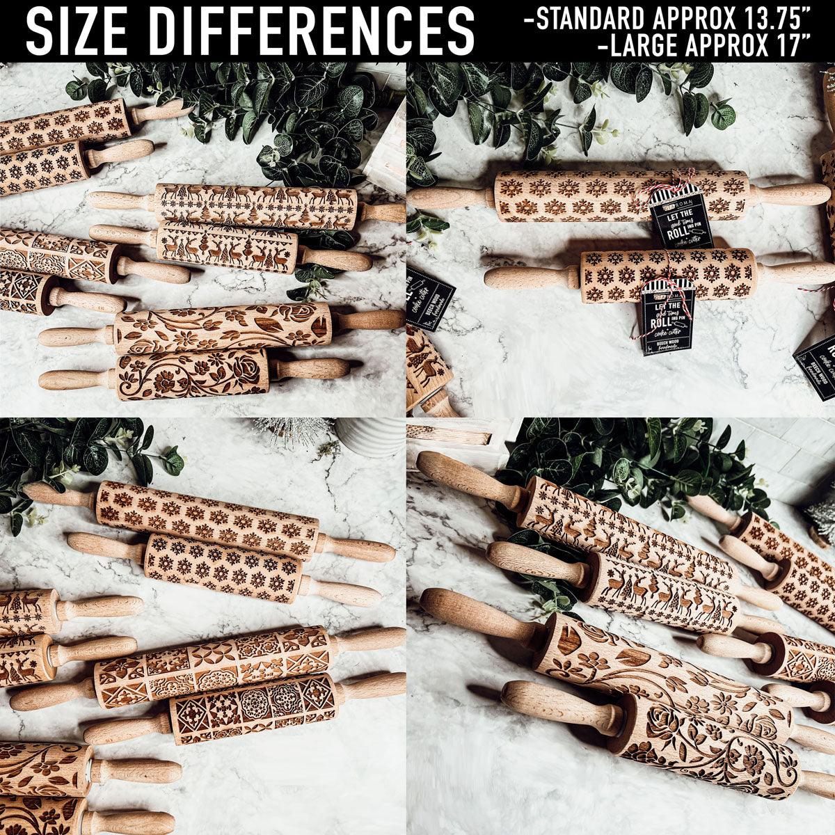 Embossed Christmas Rolling Pin | 10 Designs