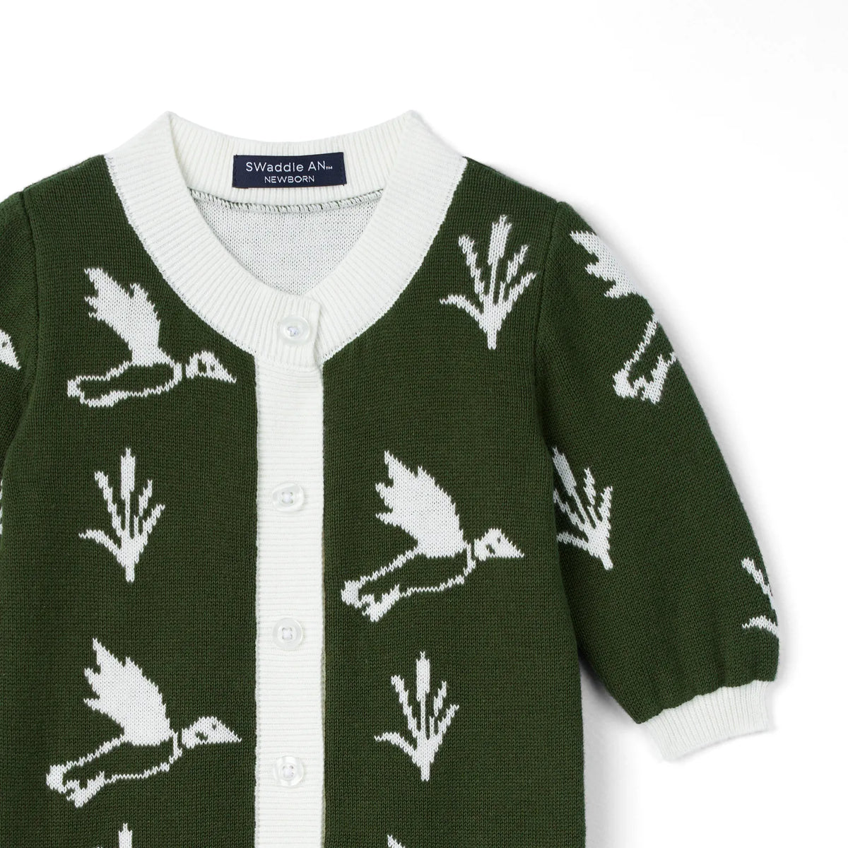 Mallard Duck Knit Baby Romper