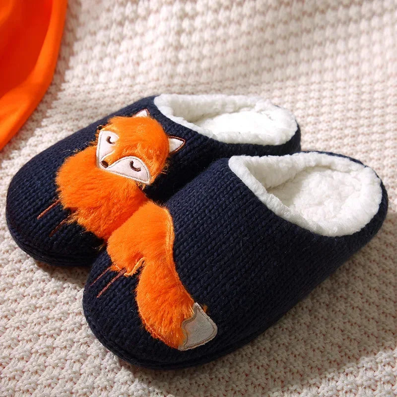 Women's Cartoon Animal Indoor Slippers — Cozy Non-Slip House Shoes