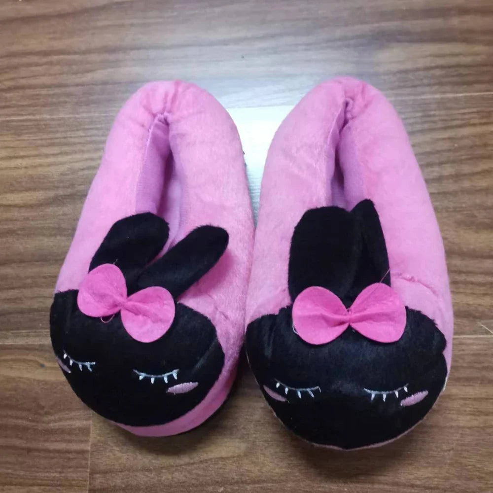 3D Yellow Duck Plush Slippers — Cozy Fuzzy Indoor House Shoes