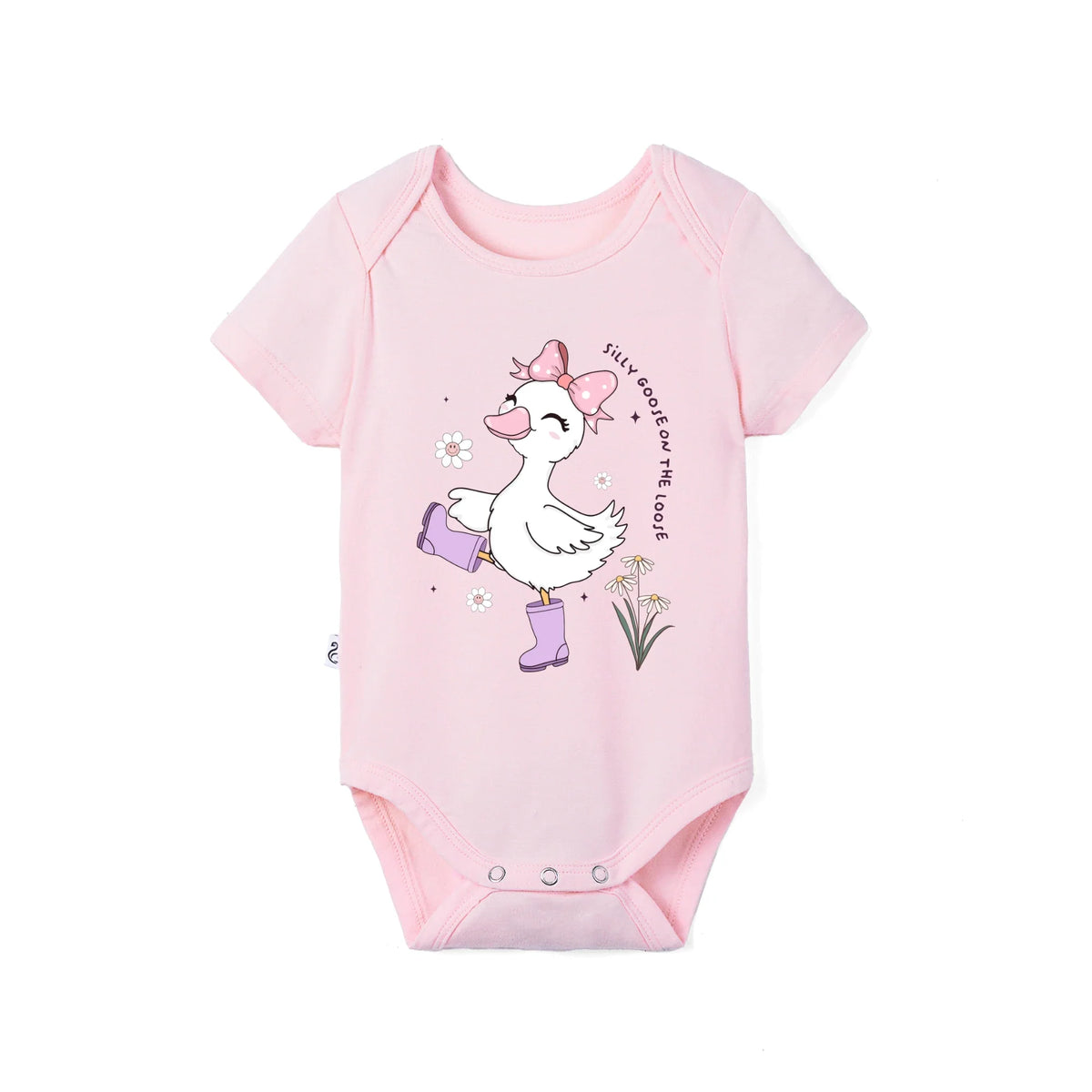 Silly Goose on the Loose Bamboo Baby Bodysuit