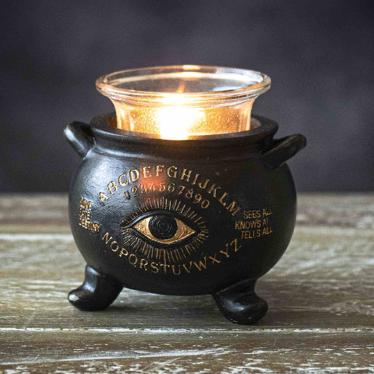 Spirit Board Cauldron Votive Holder