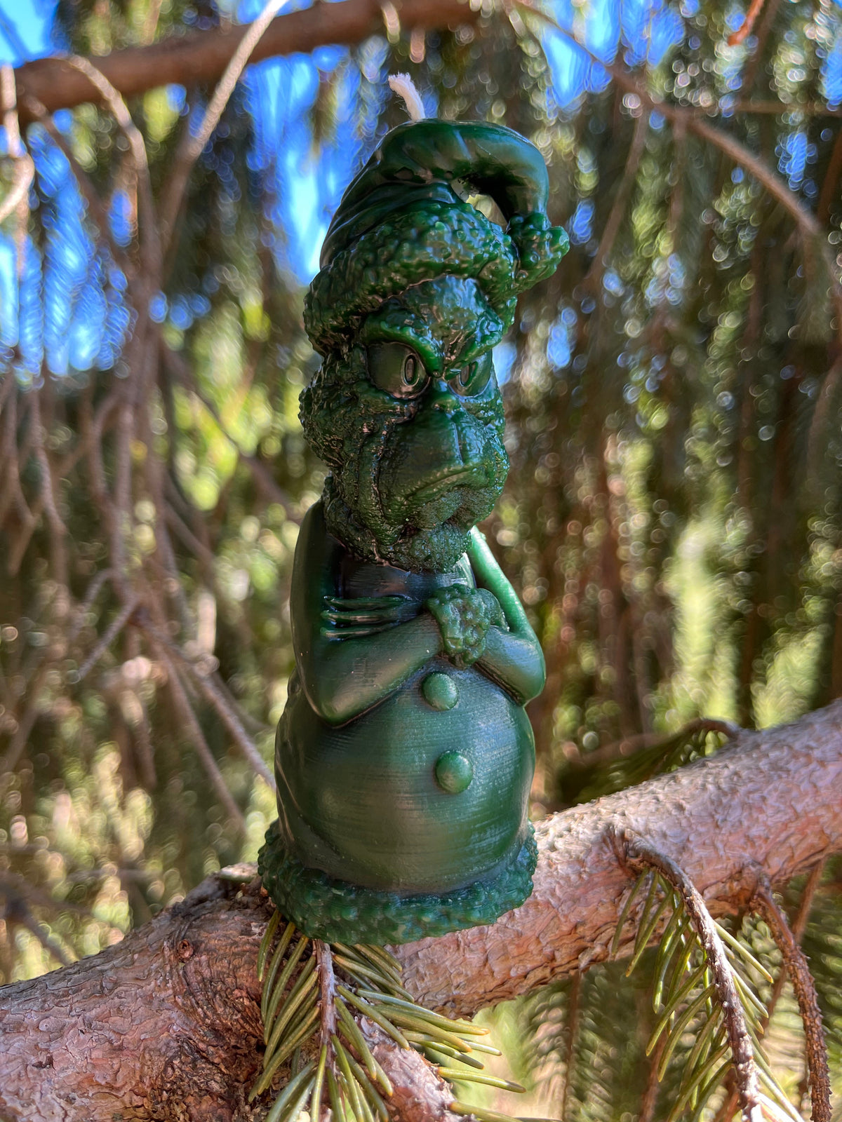 Beeswax Christmas Grinch Candle