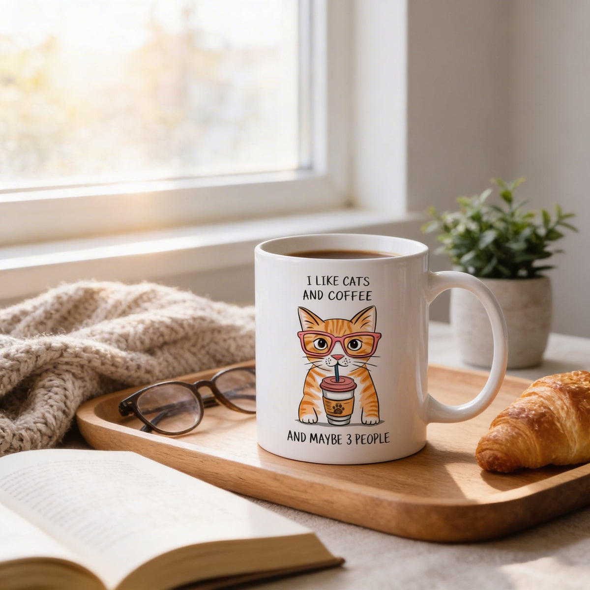I Like Cats & Coffee & Maybe 3 People Mug