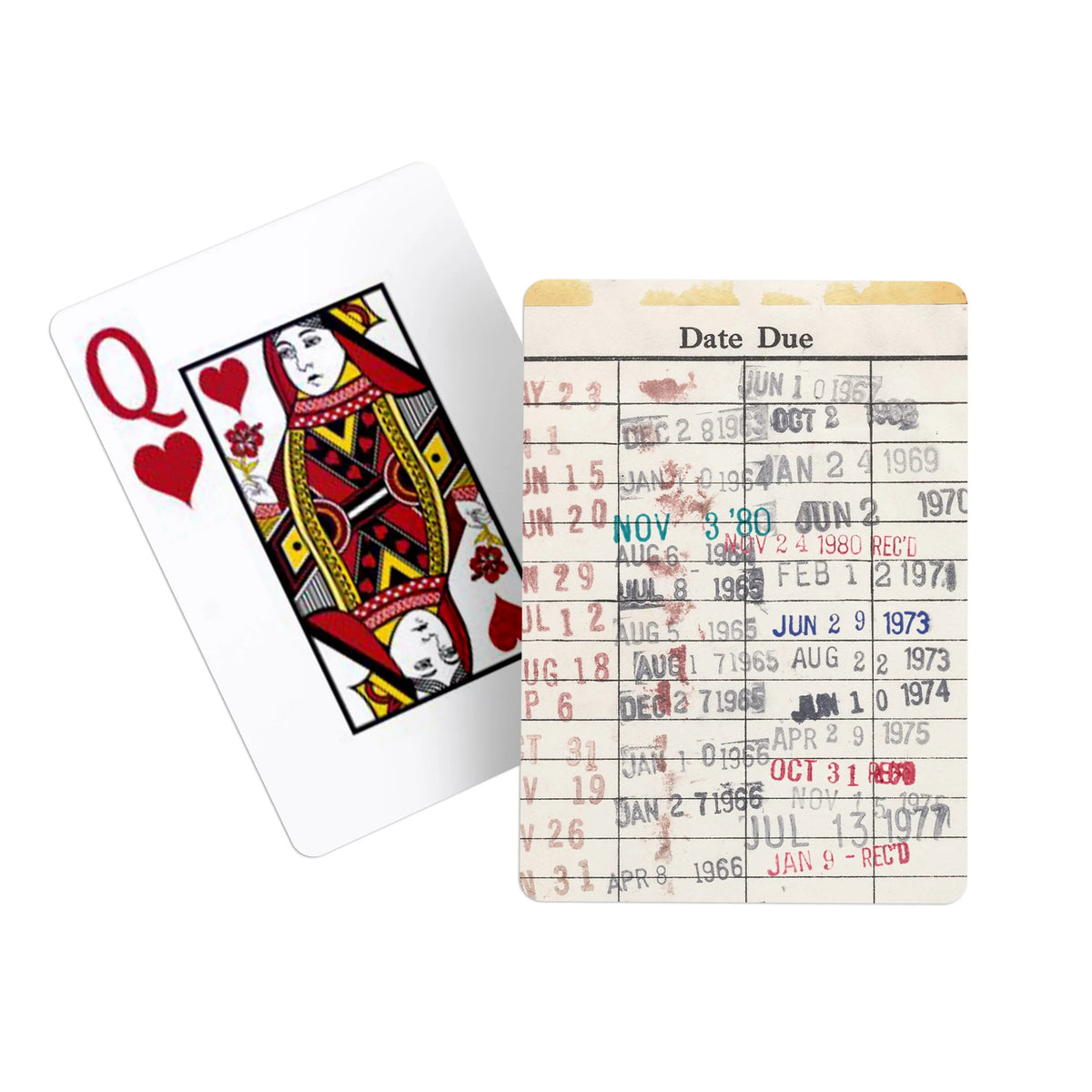 Library Book Card Playing Cards