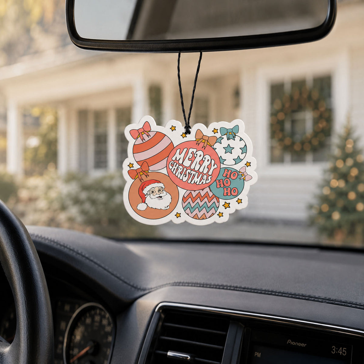 Retro Christmas Ornament Car Freshie