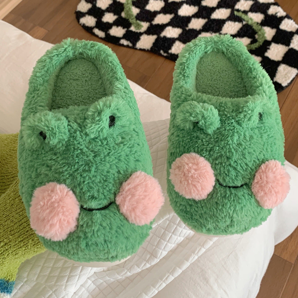 Fantastic Cartoon Frog Slippers