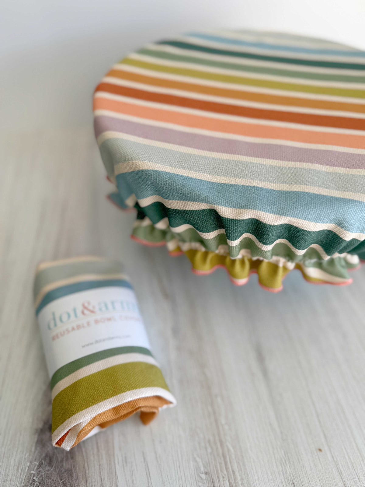 Reusable Beach Chair Stripe Bowl Cover – Fits 12–14" Bowls