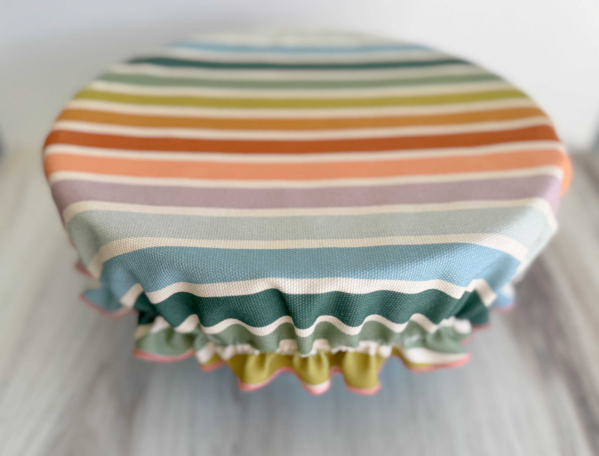 Reusable Beach Chair Stripe Bowl Cover – Fits 12–14" Bowls