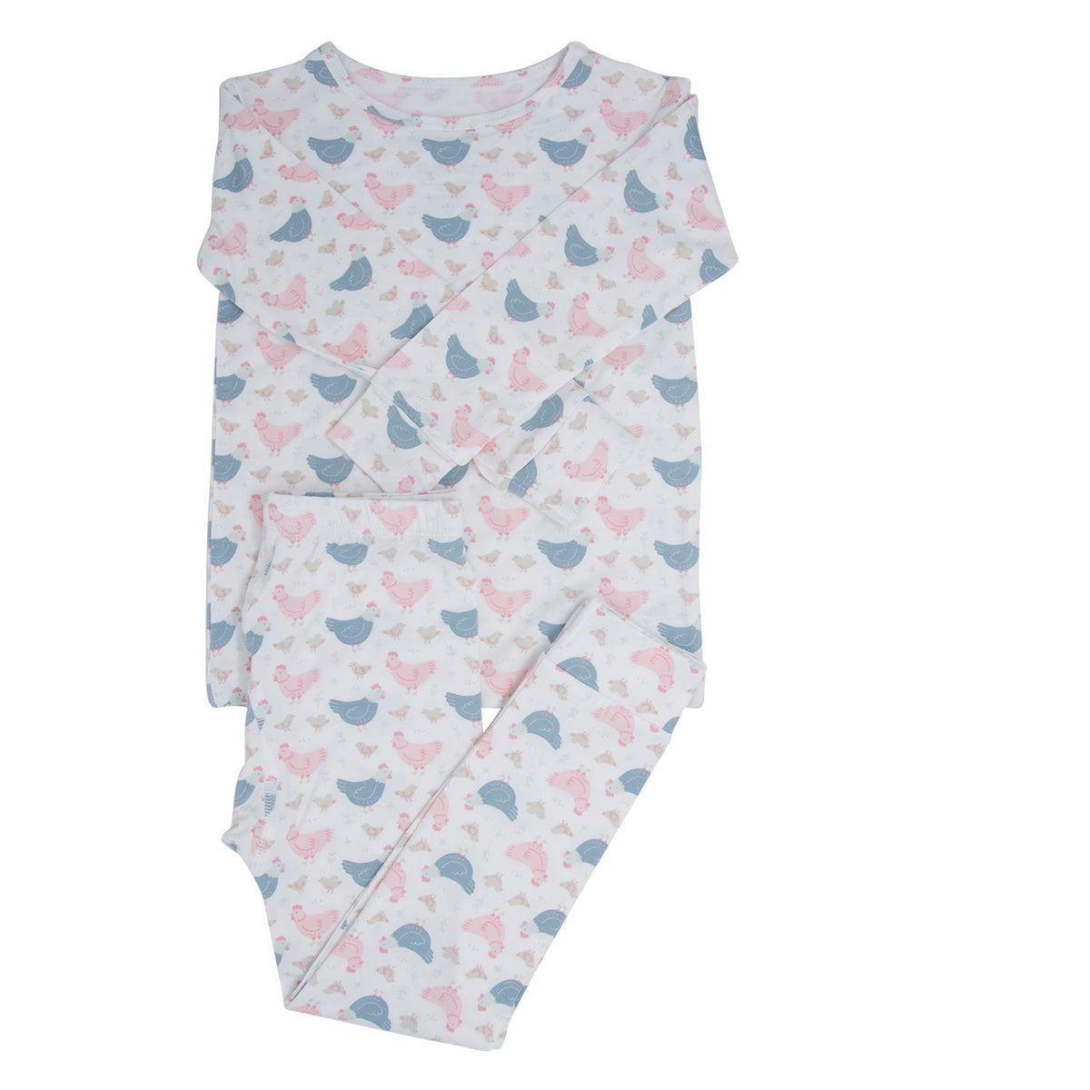 Pink Farm Hens Bamboo Pajama Set