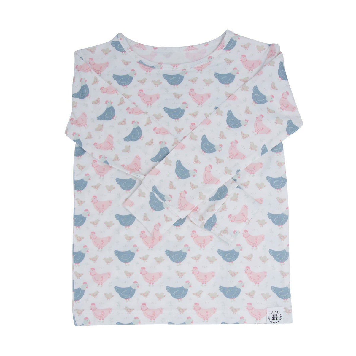 Pink Farm Hens Bamboo Pajama Set