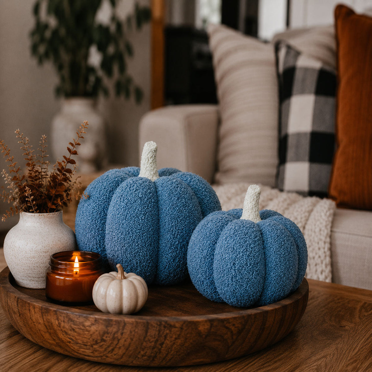 Plush Teddy Velvet Pumpkins