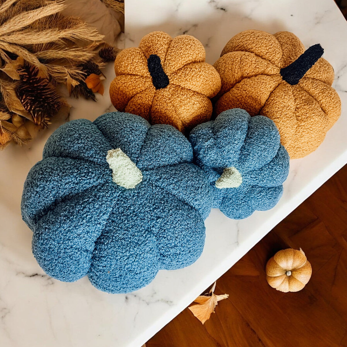 Plush Teddy Velvet Pumpkins