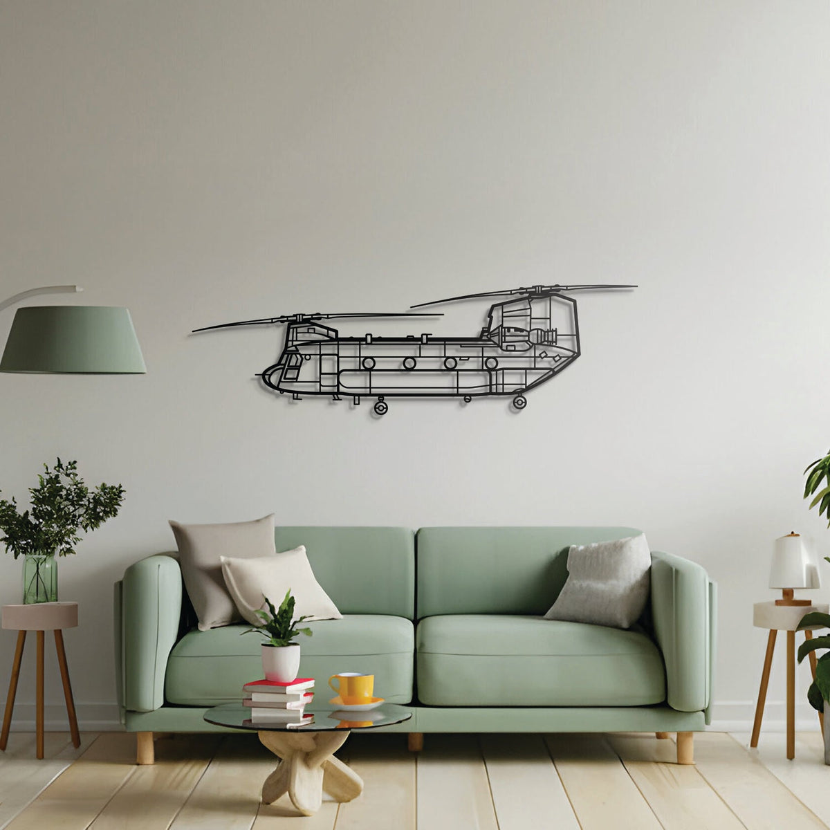 Chinook CH-47 Metal Aircraft Wall Art - NCP0047
