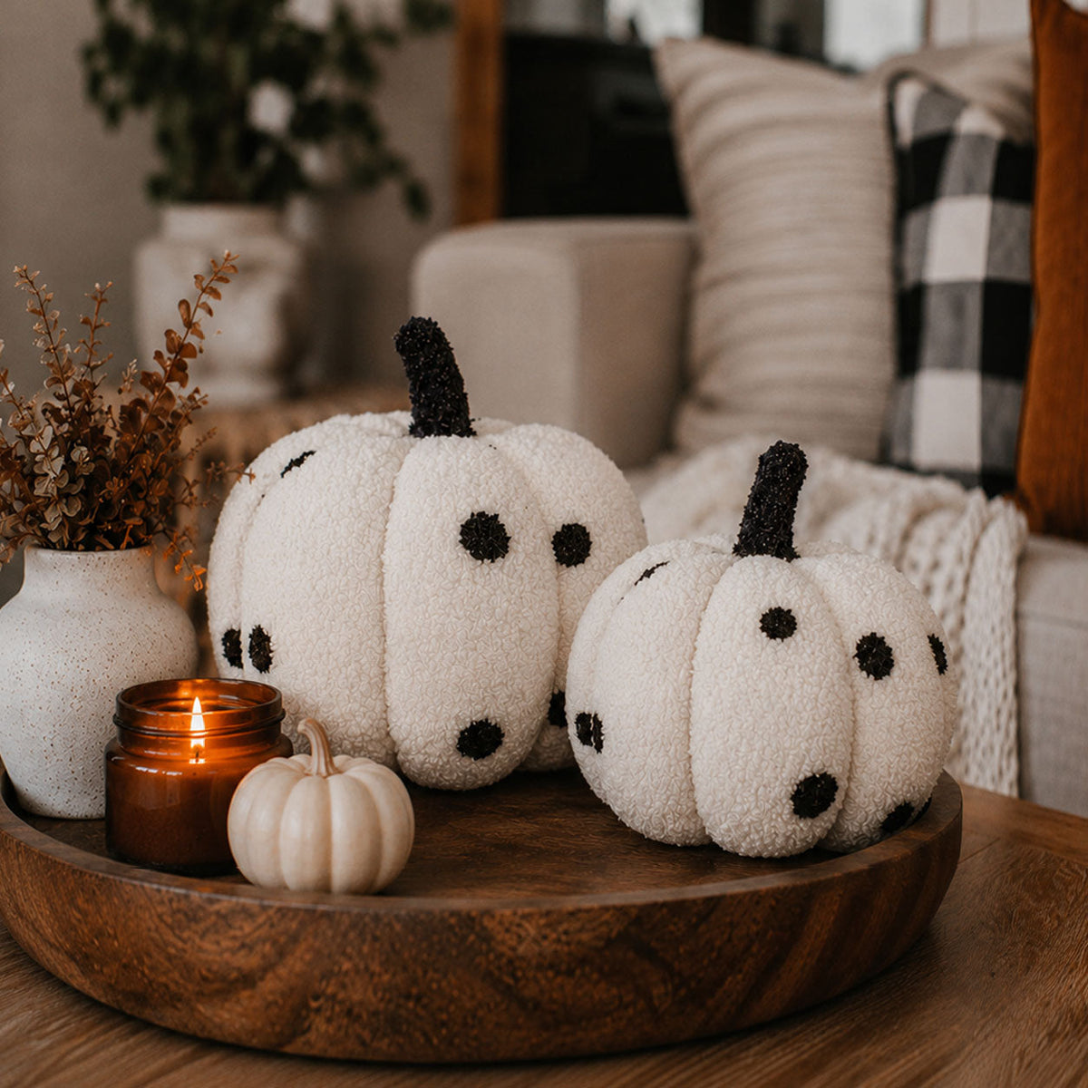 Plush Teddy Velvet Pumpkins