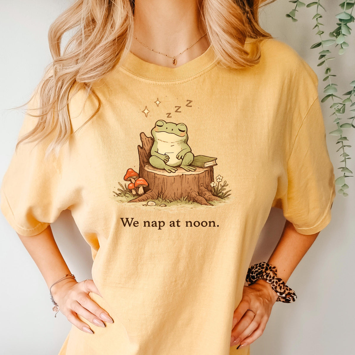 We Nap at Noon Frog Comfort Colors T-Shirt