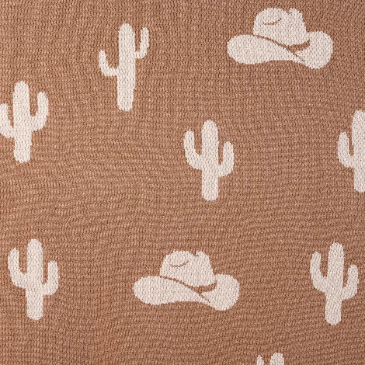 Cactus & Cowboy Jacquard Knit Baby Blanket