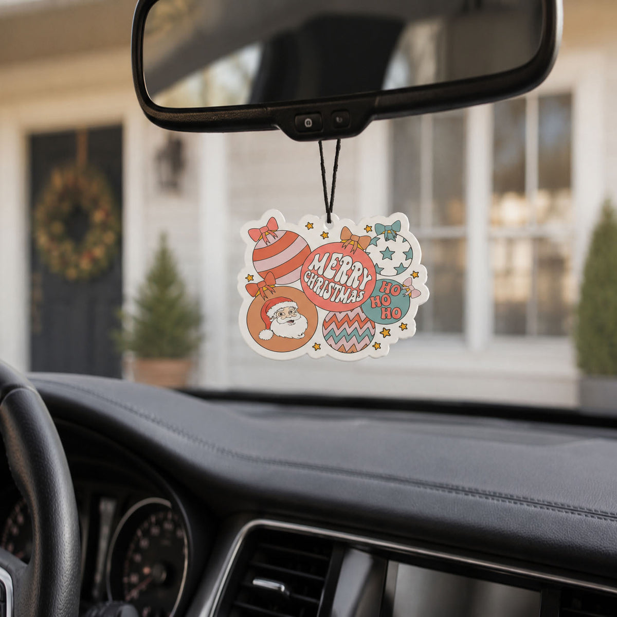 Retro Christmas Ornament Car Freshie