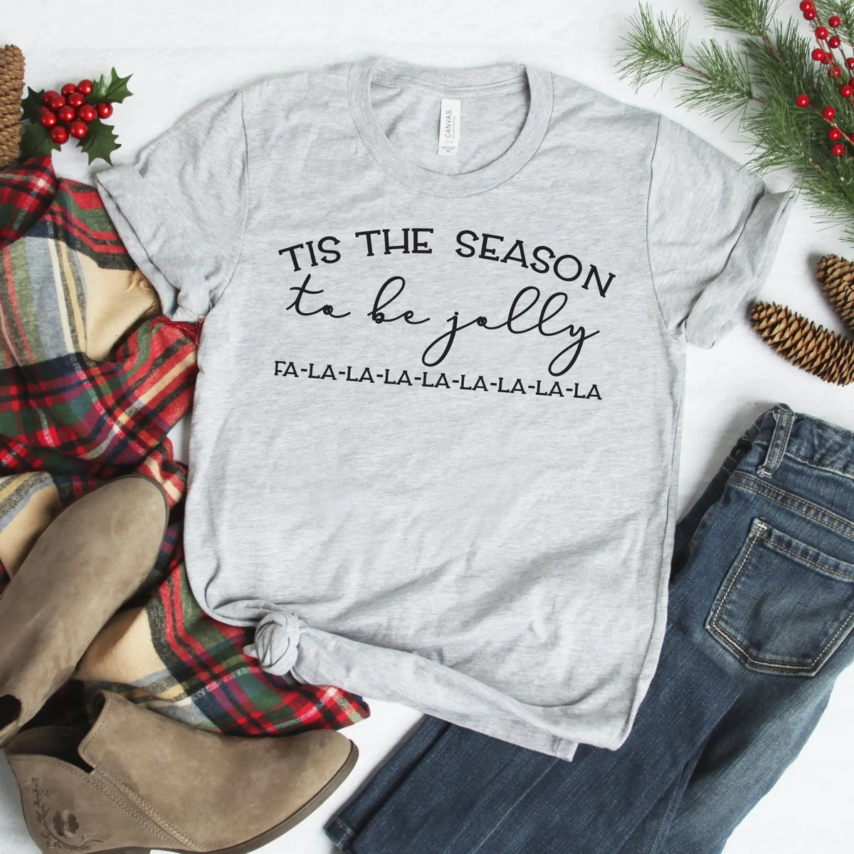 'Tis The Season To Be Jolly Shirt | Classic Christmas Graphic Tee