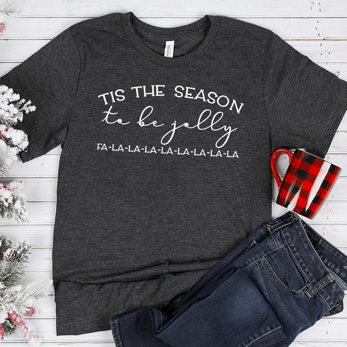 'Tis The Season To Be Jolly Shirt | Classic Christmas Graphic Tee
