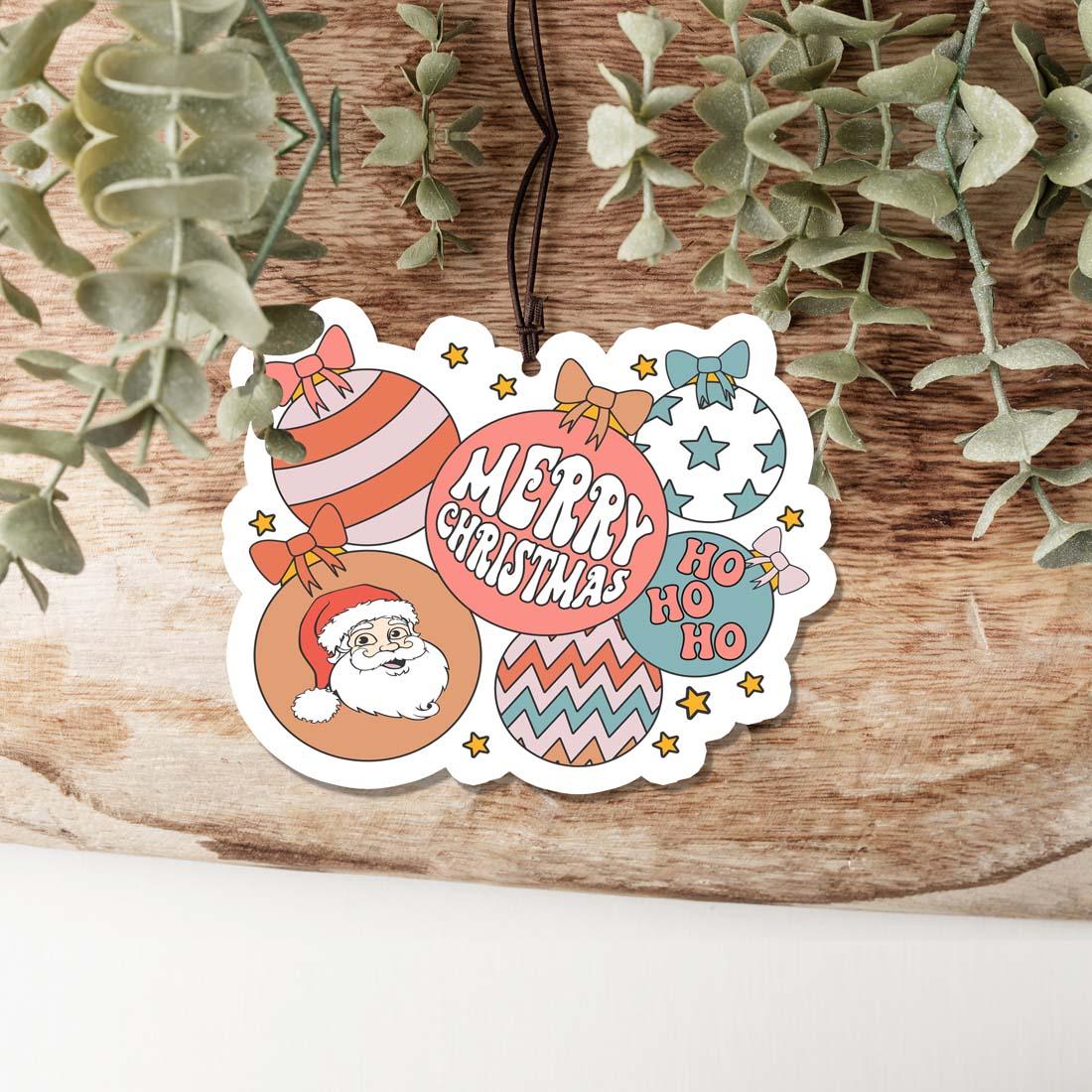 Retro Christmas Ornament Car Freshie