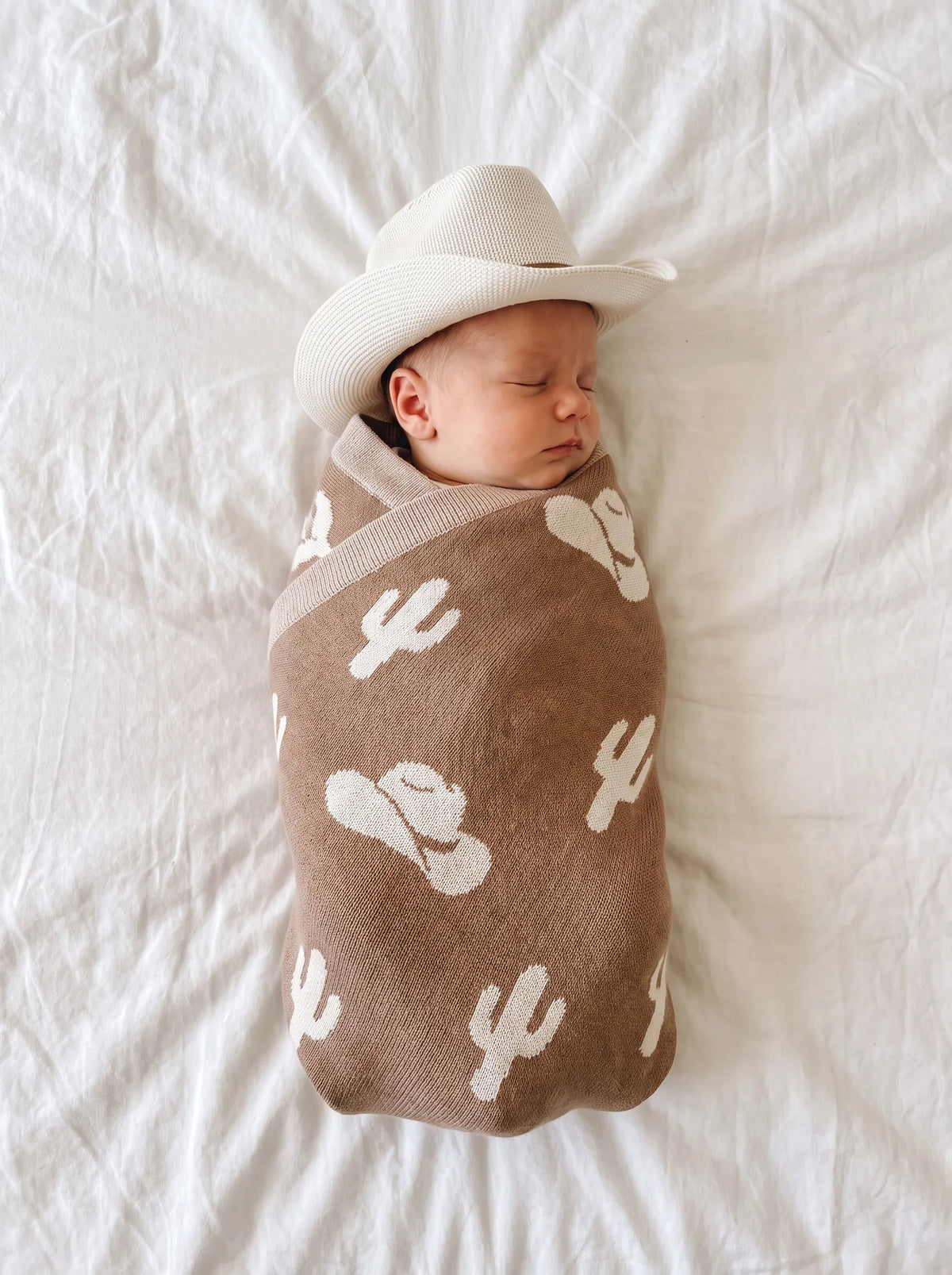 Cactus & Cowboy Jacquard Knit Baby Blanket