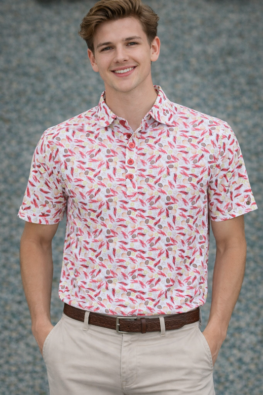 Crawfish Boil Men’s Polo Shirt