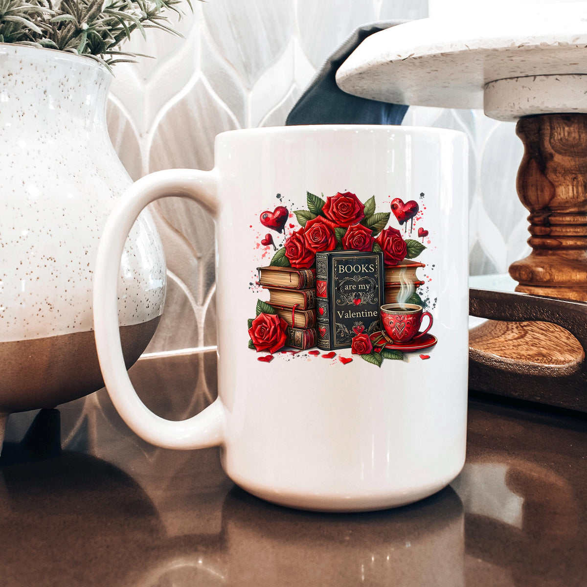 Books Are My Valentine Ceramic Mug