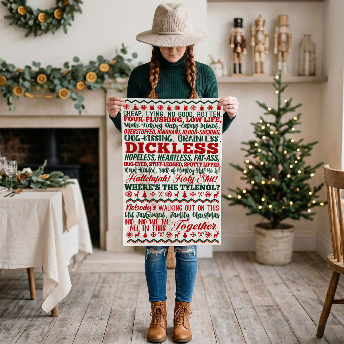 I Love Christmas… But Let’s Be Real Kitchen Towel
