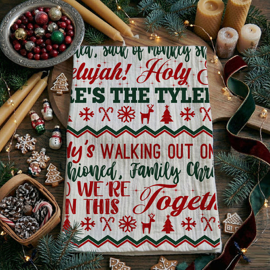I Love Christmas… But Let’s Be Real Kitchen Towel