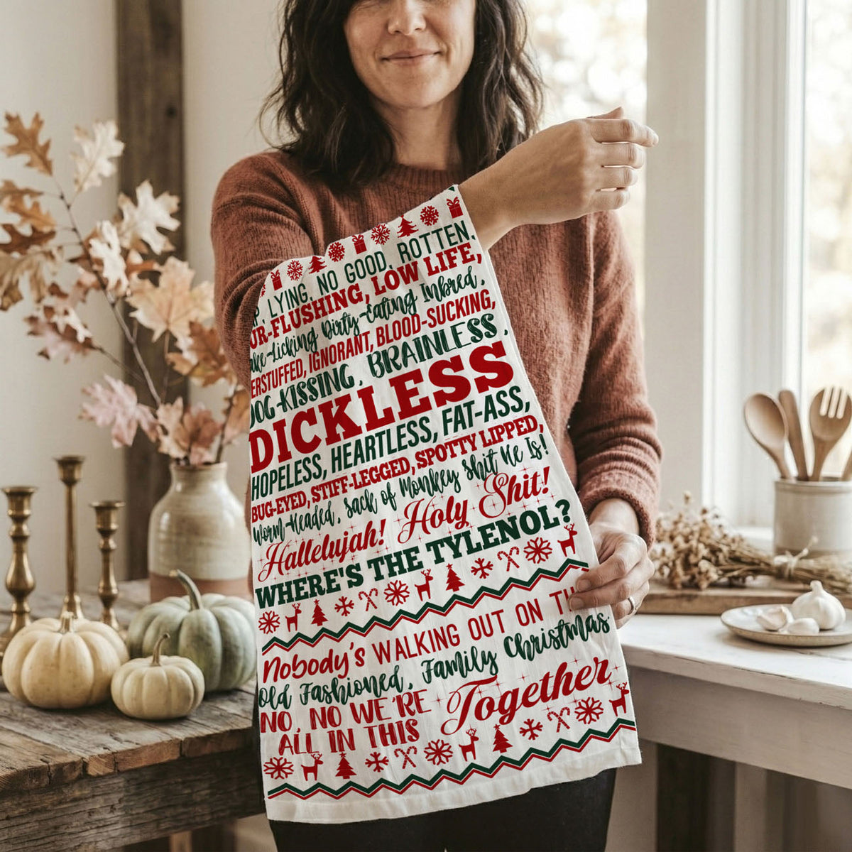 I Love Christmas… But Let’s Be Real Kitchen Towel