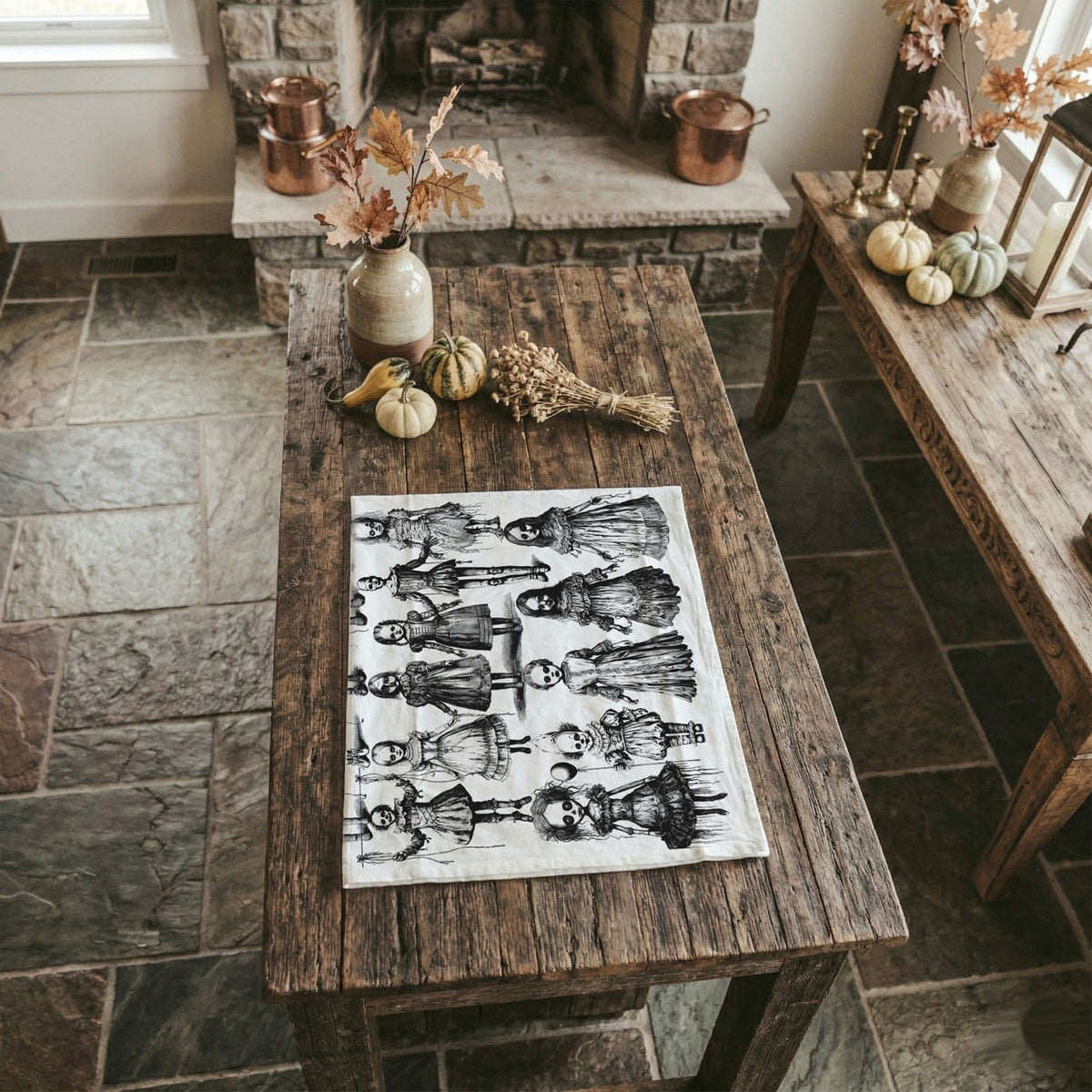 Possessed Dolls Halloween Kitchen Towel