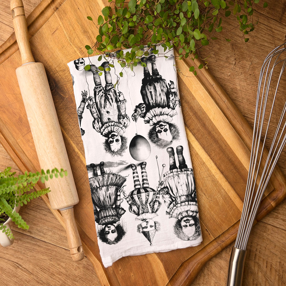 Possessed Dolls Halloween Kitchen Towel