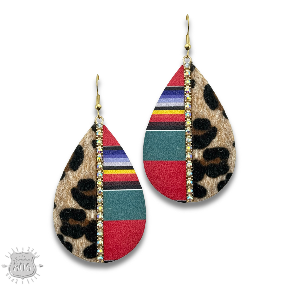 Mixed media teardrop earring last call