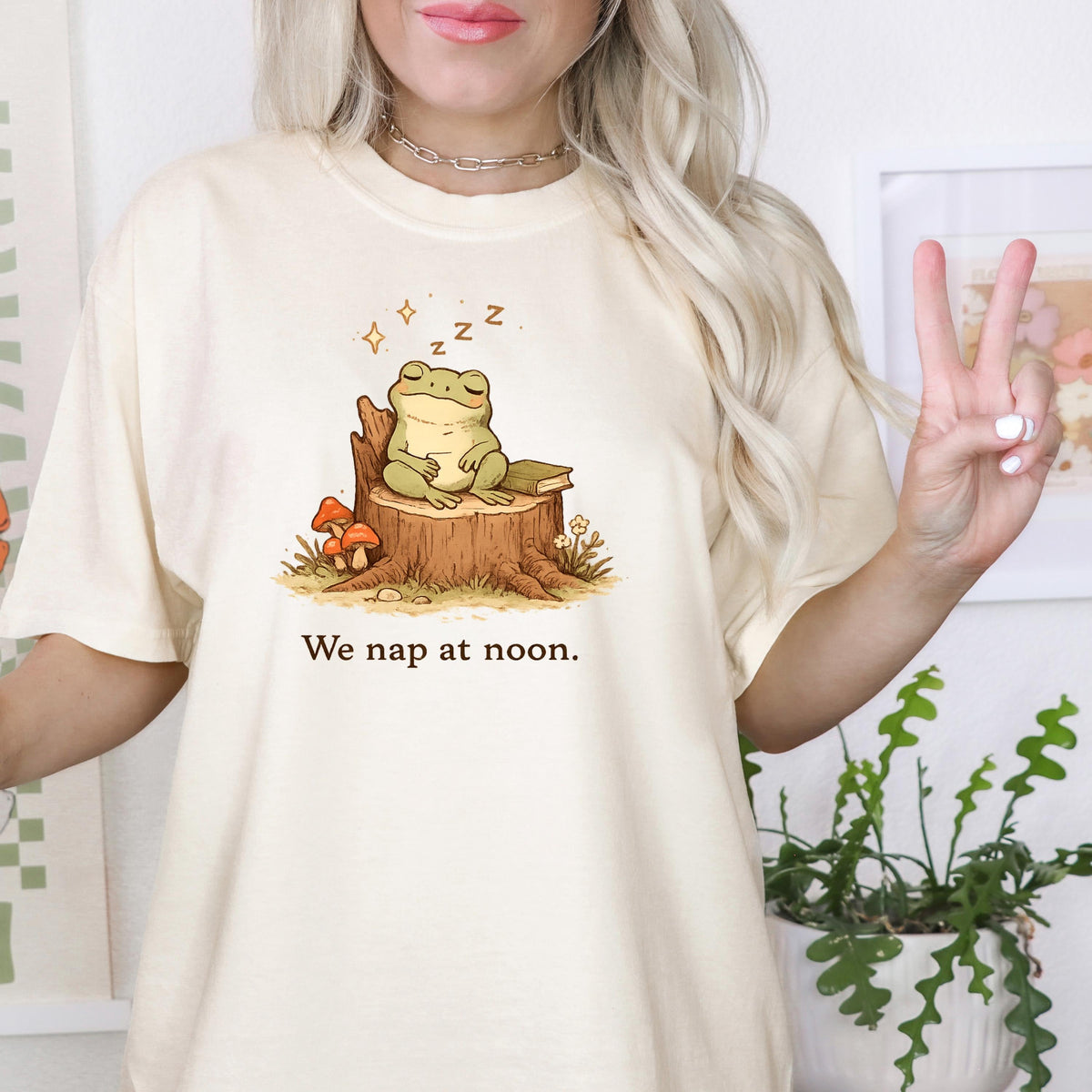 We Nap at Noon Frog Comfort Colors T-Shirt
