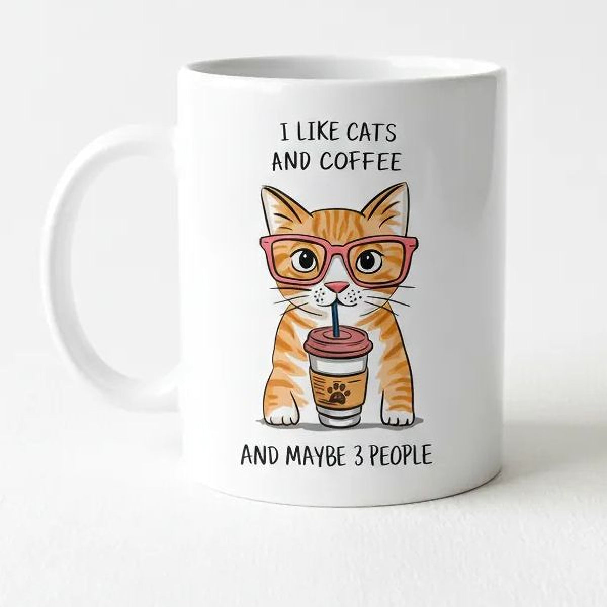 I Like Cats & Coffee & Maybe 3 People Mug
