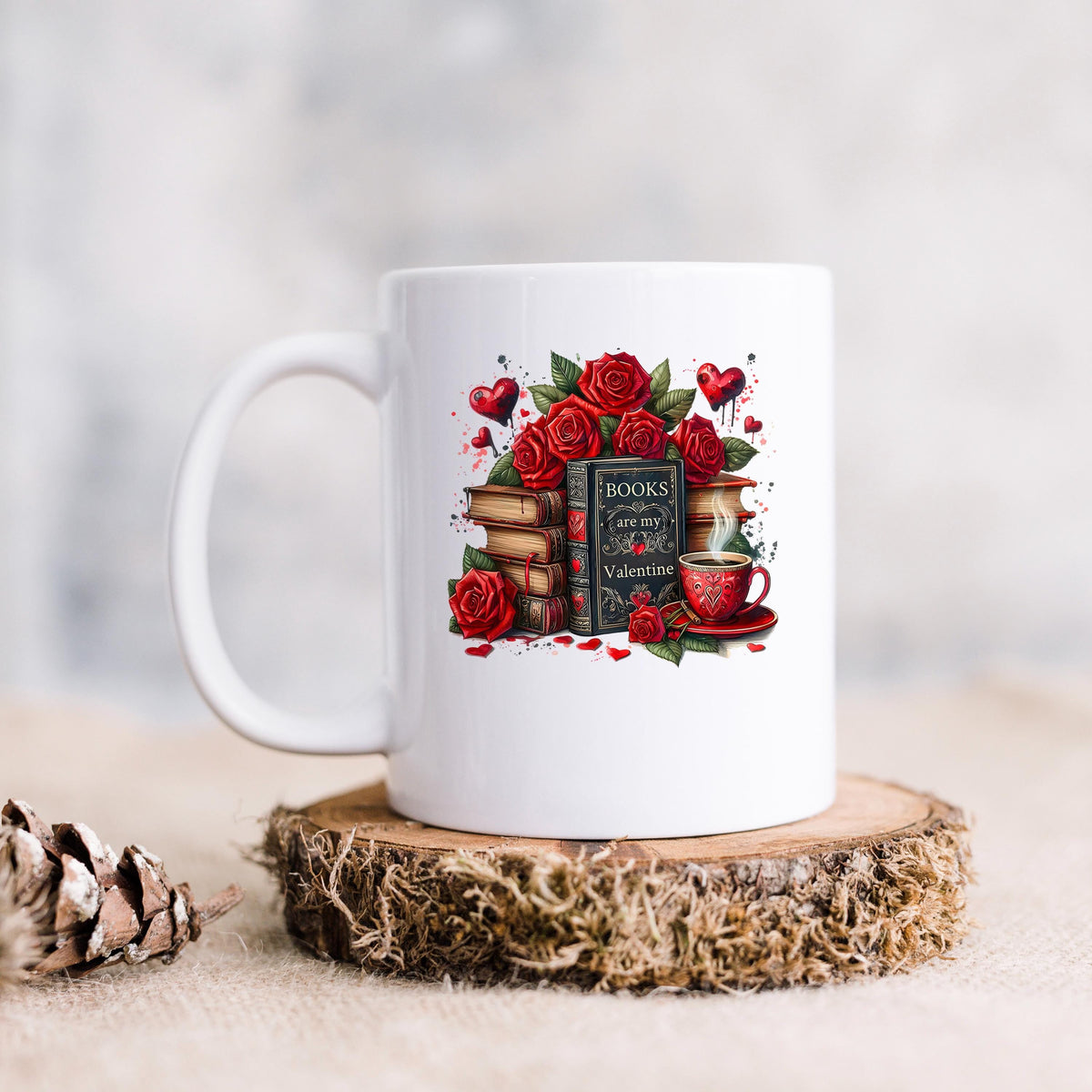 Books Are My Valentine Ceramic Mug