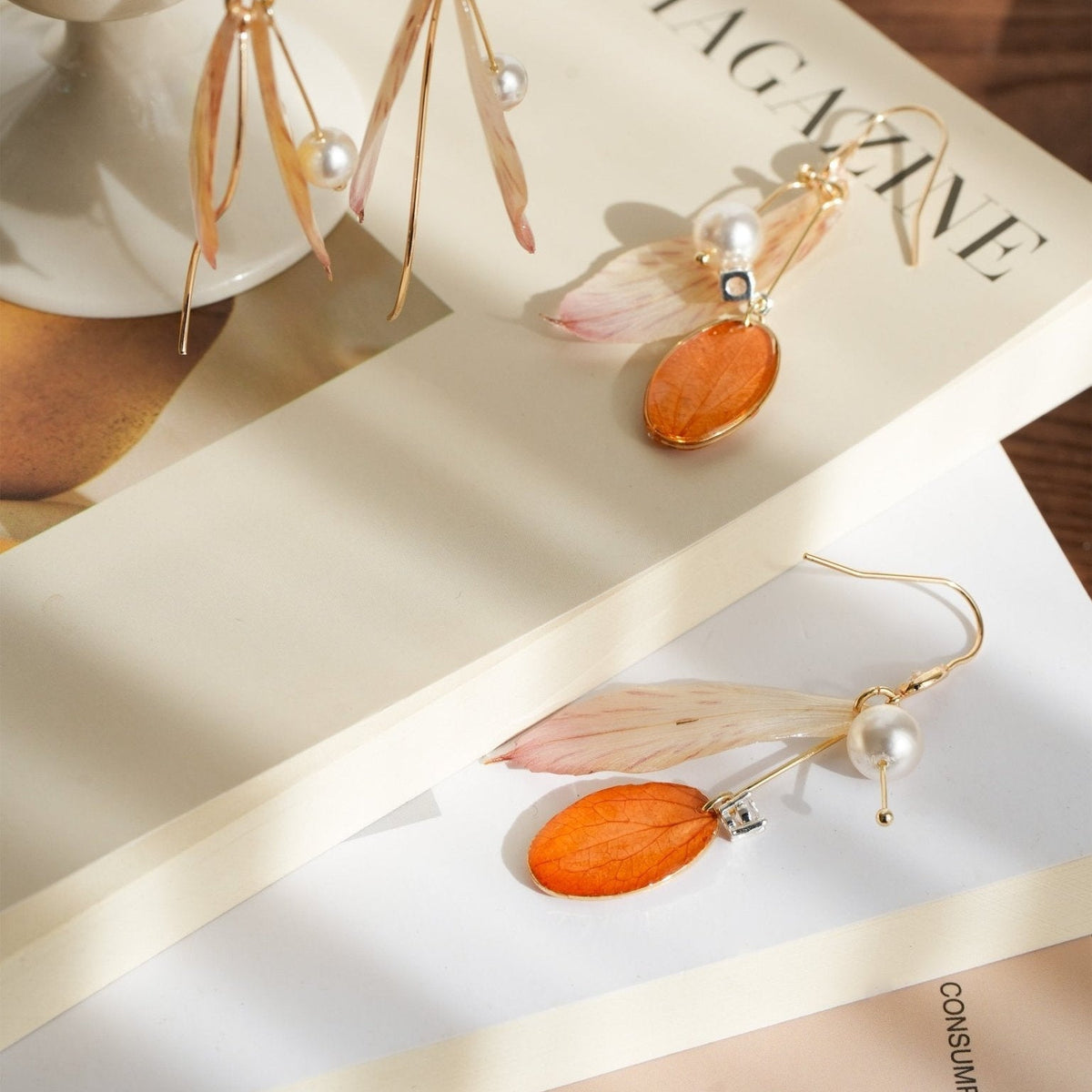 "Fairy Wings" Real Alstroemeria Earrings