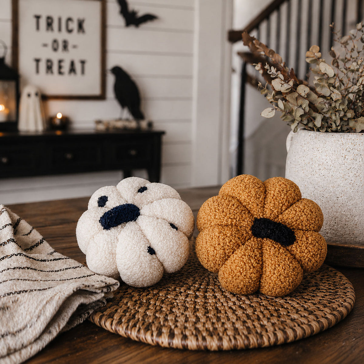 Plush Teddy Velvet Pumpkins
