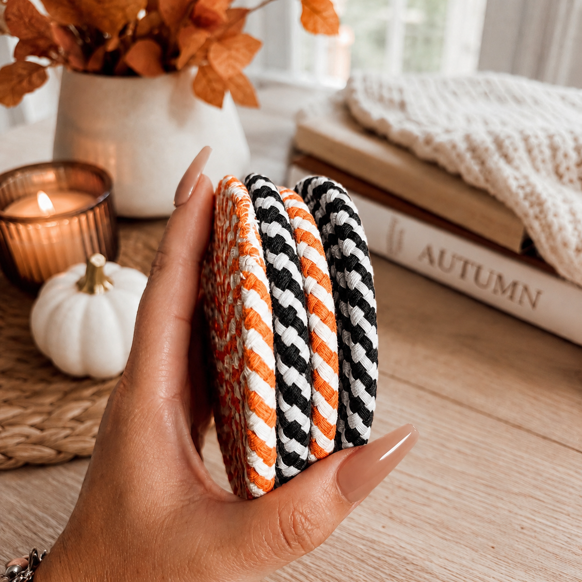 Handcrafted Braided Fabric Coasters